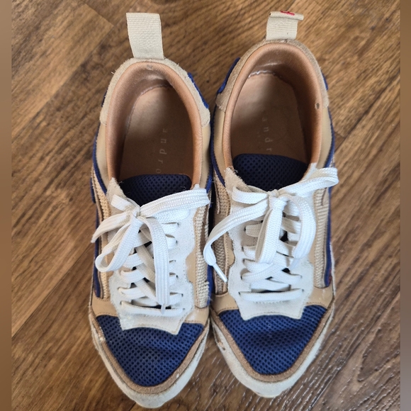 Sandro Paris FLAME red and blue Sneakers AS IS US M5.5 W6.5 - Picture 1 of 9